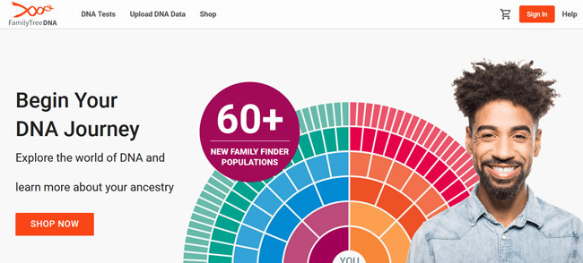 Family Tree DNA Review homepage