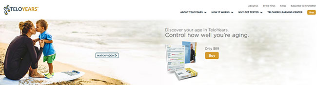 TeloYears homepage