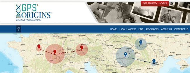 GPS Origins homepage