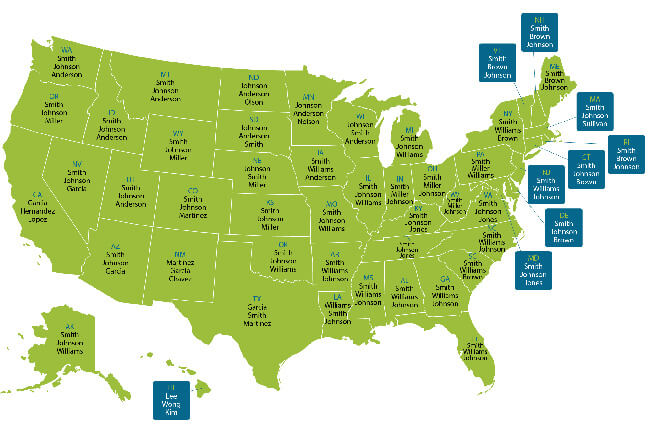 What's The Most Common Last Name