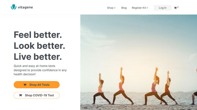 Vitagene Review homepage