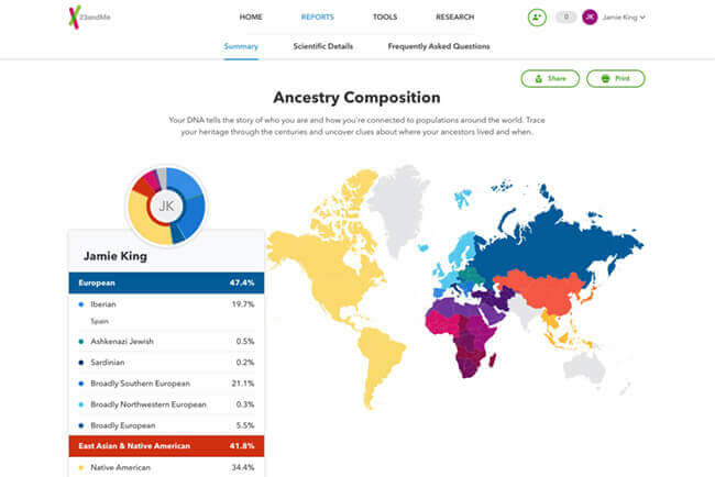 23andMe Boosts Its Ancestry 120 New Regions