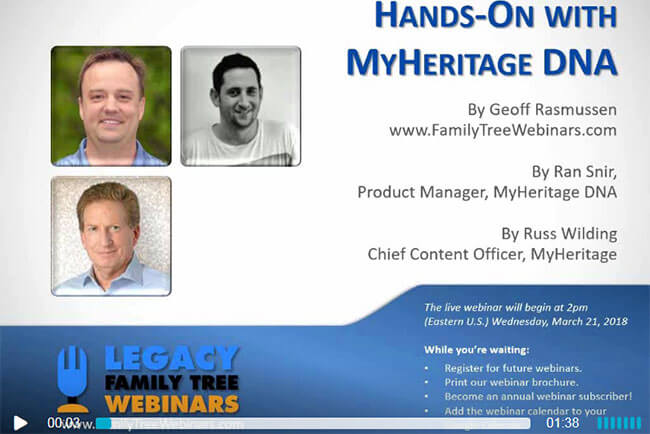 Hands On With MyHeritage Webinar