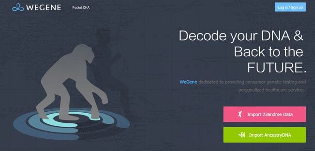 WeGene homepage