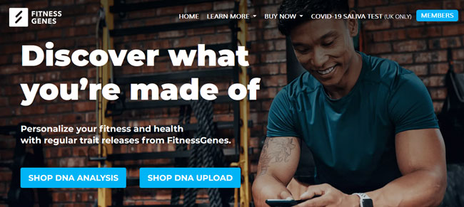 FitnessGenes Review homepage