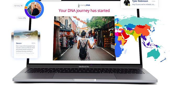 Living DNA Introduces on laptop