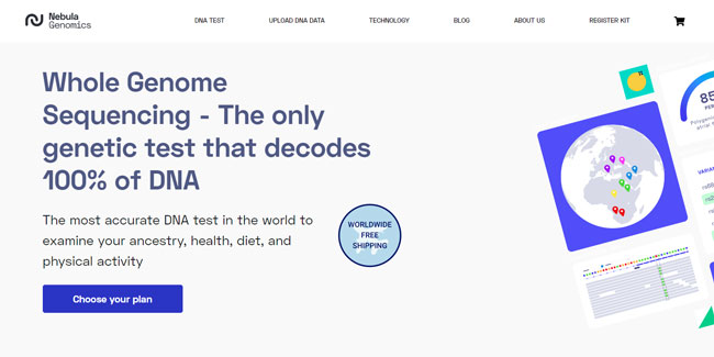 Nebula Genomics Homepage