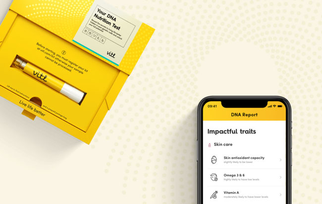 Vitl dna test and smart phone app