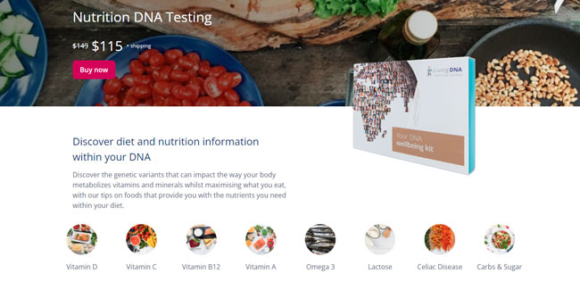 Living DNA Nutrition DNA Testing Homepage