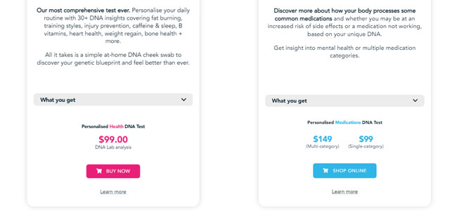 myDNA How much it costs